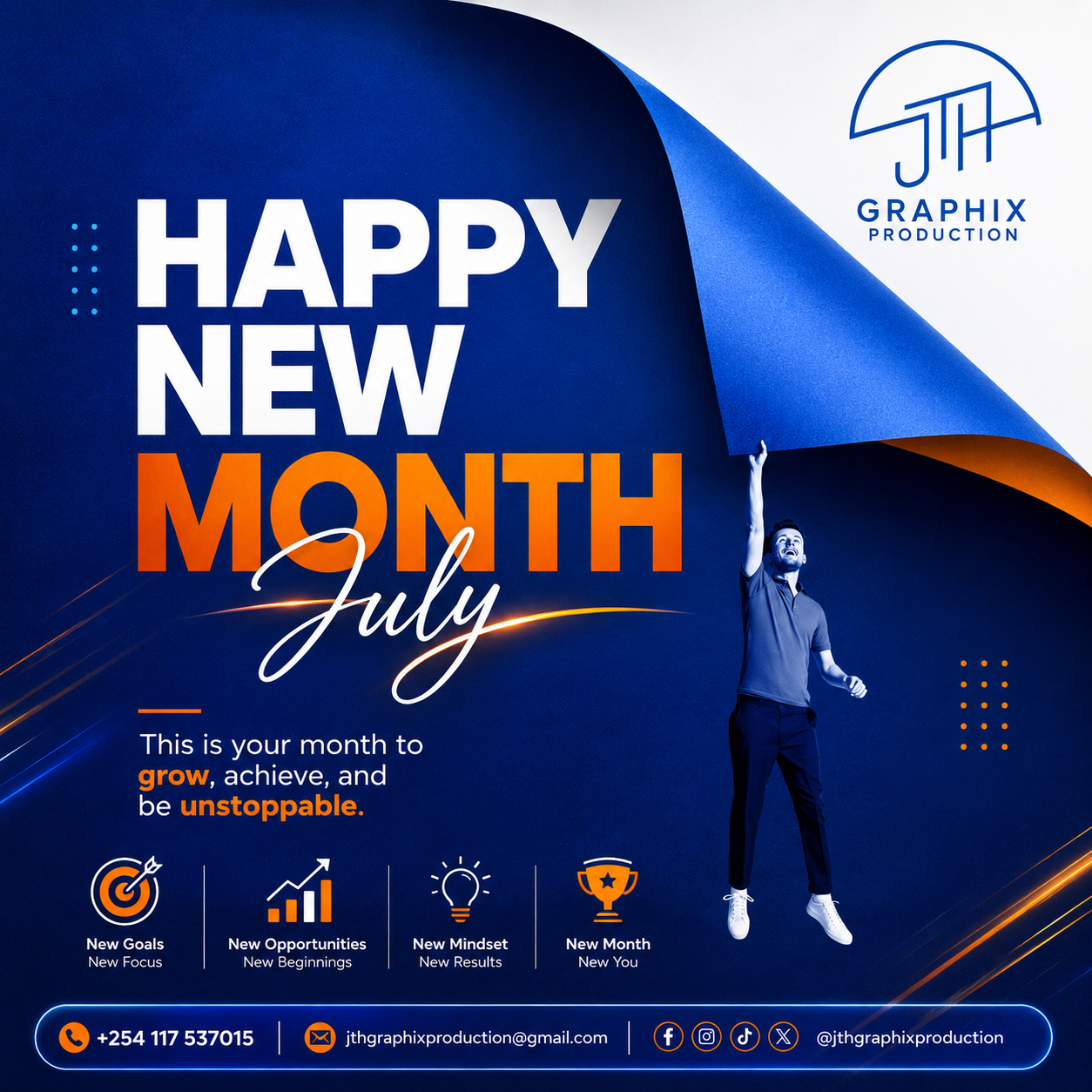 Happy New Month Social Graphic — Social Media by JTH Graphix Production